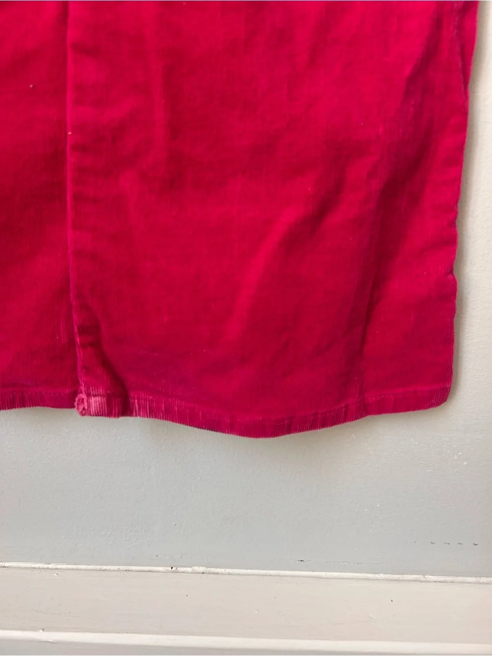 vintage OshKosh B'gosh fuchsia/bright pink corduroy flare embroidered pants 7